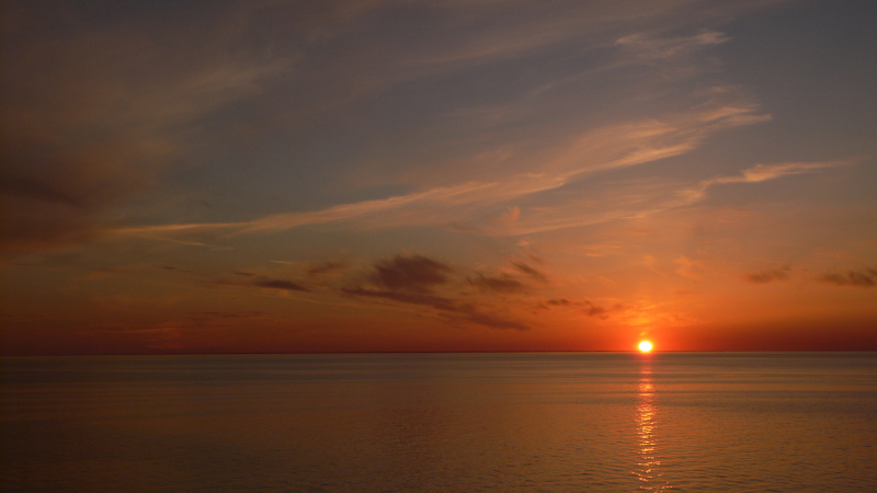 Baltijos jūra, saulėlydis