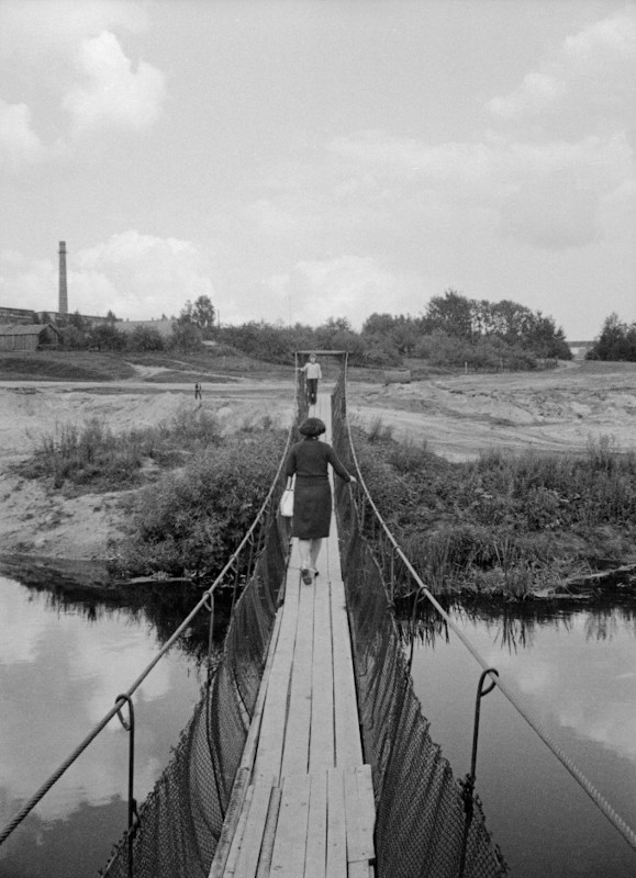 Panevėžys, kabantis tiltas prie Ekrano, beždžionių tiltas